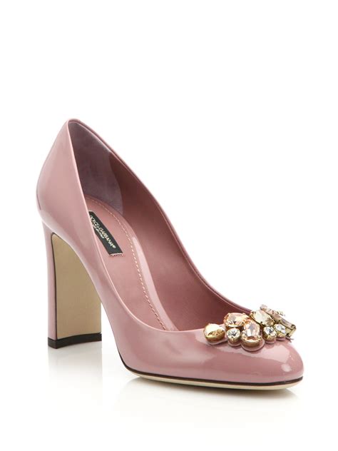 dolce gabbana pale pink patent pumps|dolce and gabbana pumps sale.